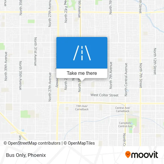 Bus Only map