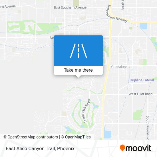 East Aliso Canyon Trail map