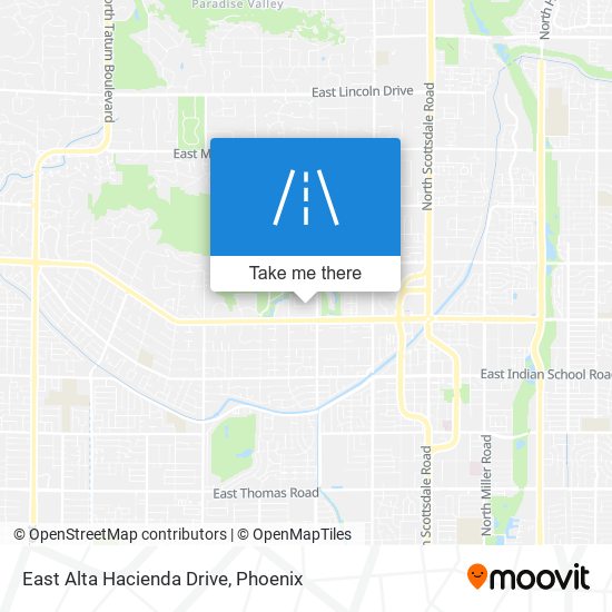 East Alta Hacienda Drive map