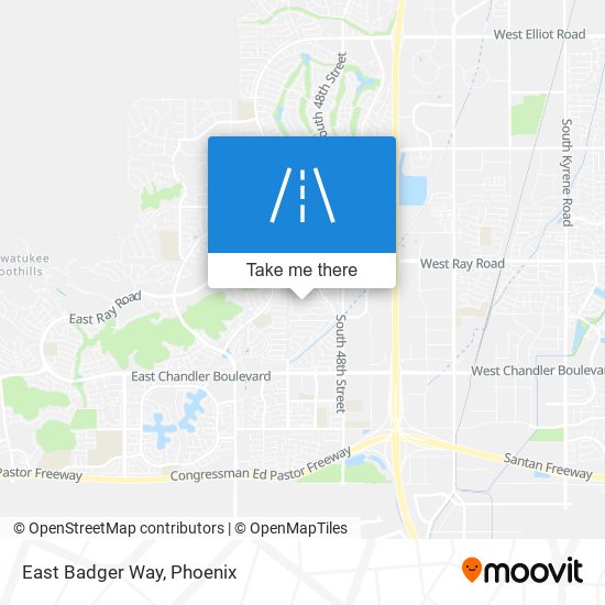 East Badger Way map