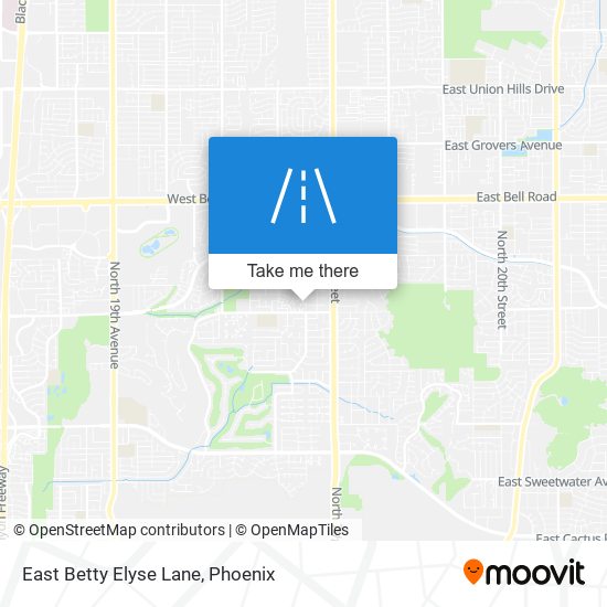 East Betty Elyse Lane map