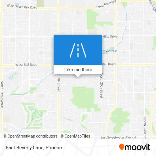 East Beverly Lane map