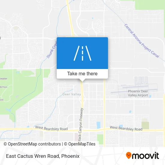 East Cactus Wren Road map