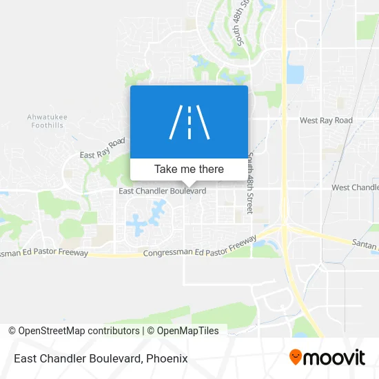 East Chandler Boulevard map