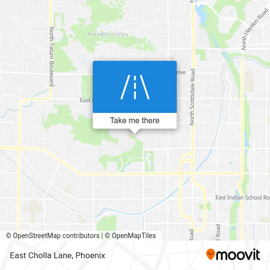 East Cholla Lane map