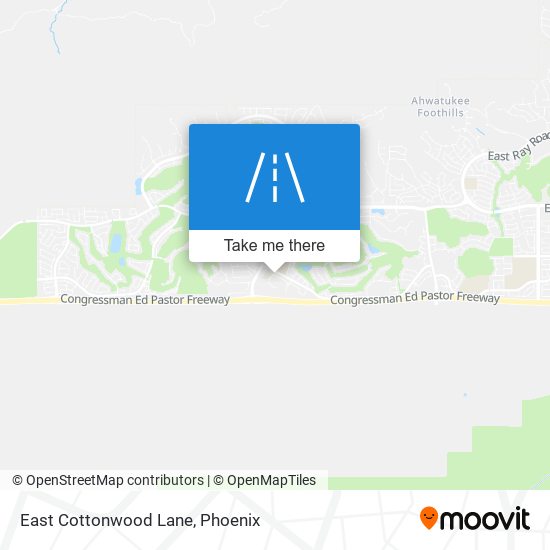 East Cottonwood Lane map