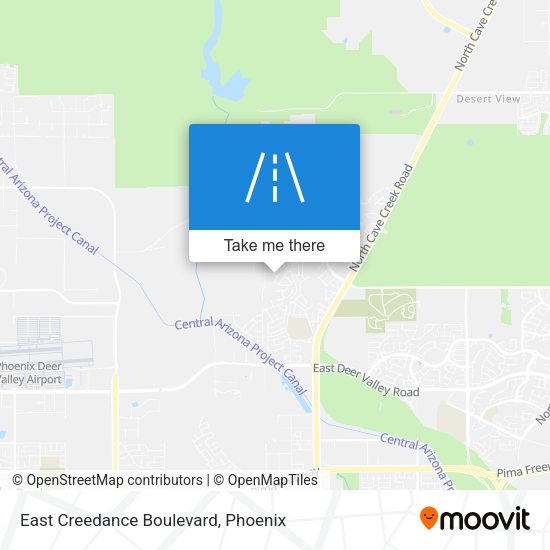 East Creedance Boulevard map