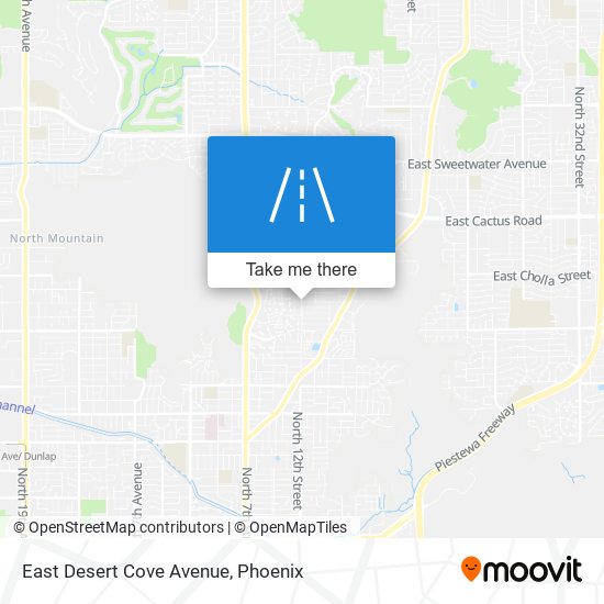 Mapa de East Desert Cove Avenue