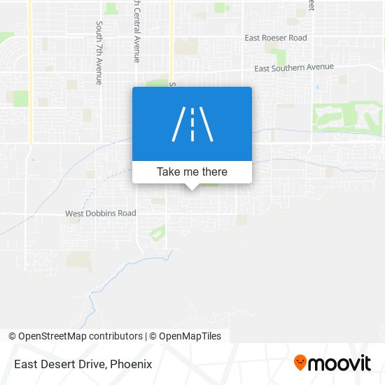 East Desert Drive map