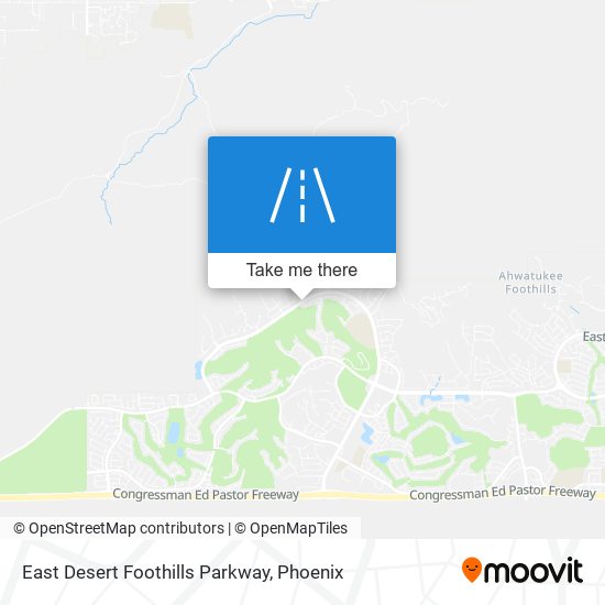 East Desert Foothills Parkway map