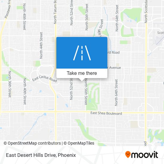 East Desert Hills Drive map