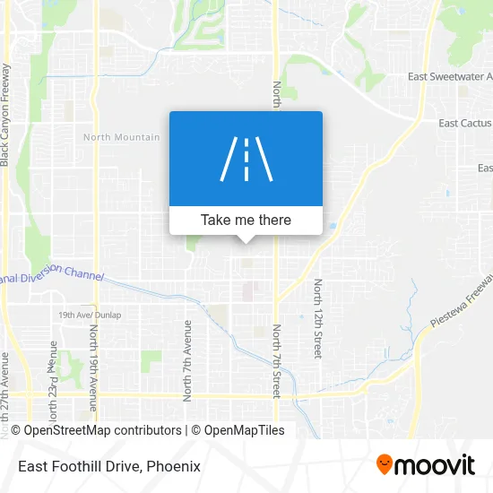 East Foothill Drive map