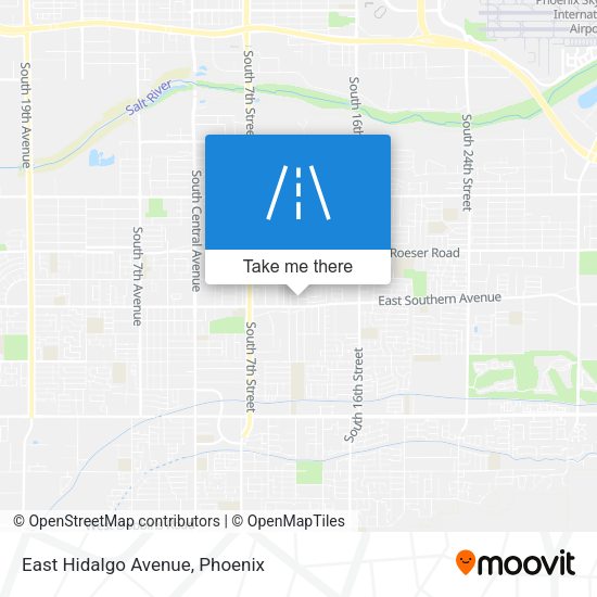 East Hidalgo Avenue map