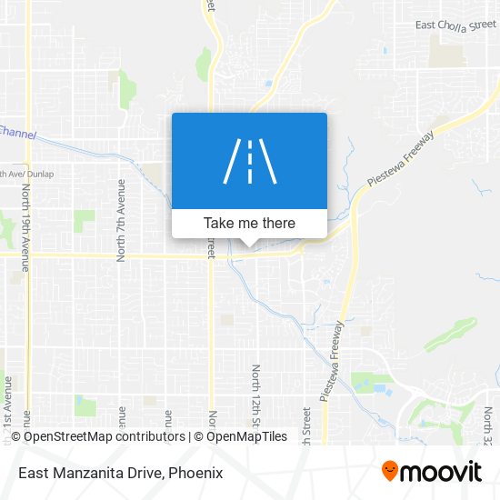 East Manzanita Drive map