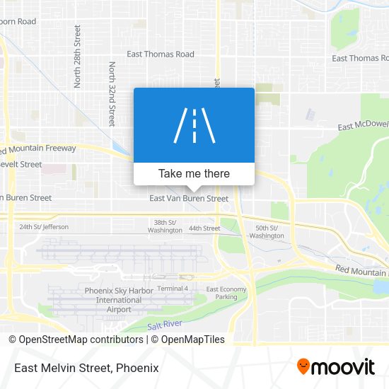 Mapa de East Melvin Street