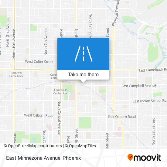 East Minnezona Avenue map