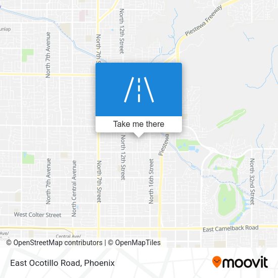 Mapa de East Ocotillo Road