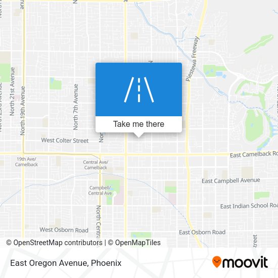 Mapa de East Oregon Avenue
