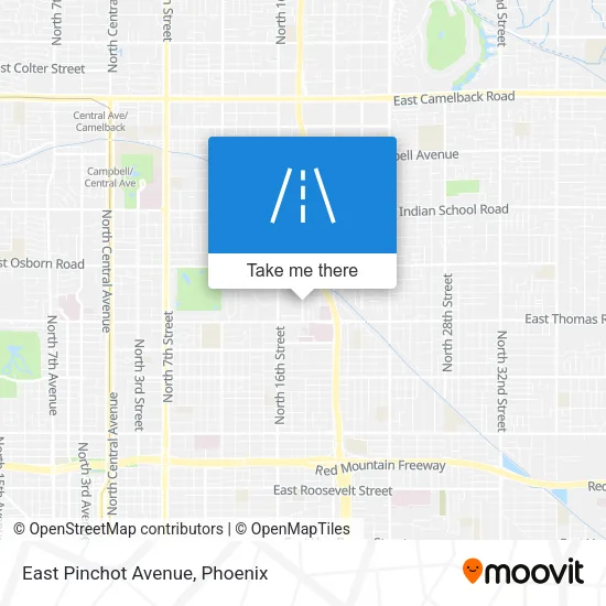 Mapa de East Pinchot Avenue