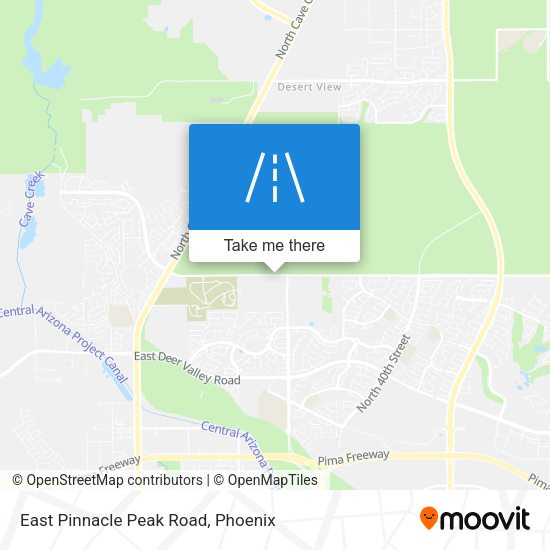Mapa de East Pinnacle Peak Road