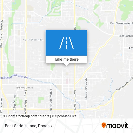 East Saddle Lane map