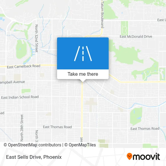 East Sells Drive map