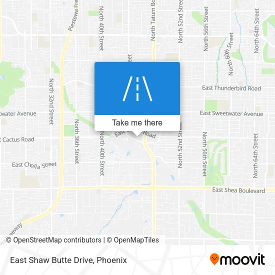 East Shaw Butte Drive map