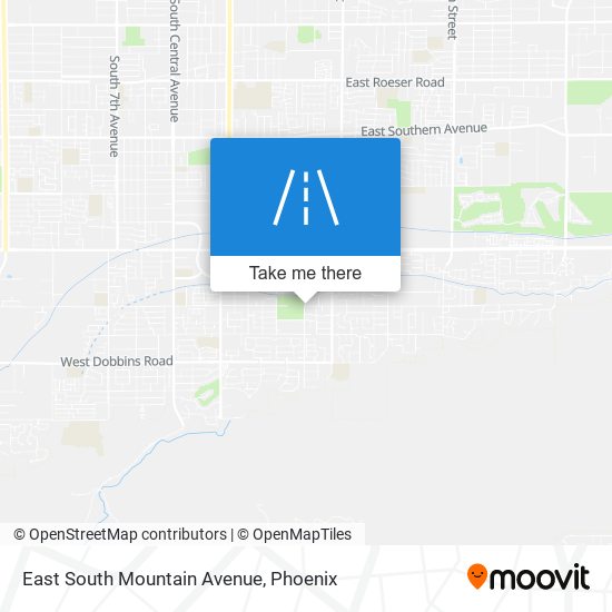 East South Mountain Avenue map