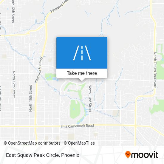 East Squaw Peak Circle map