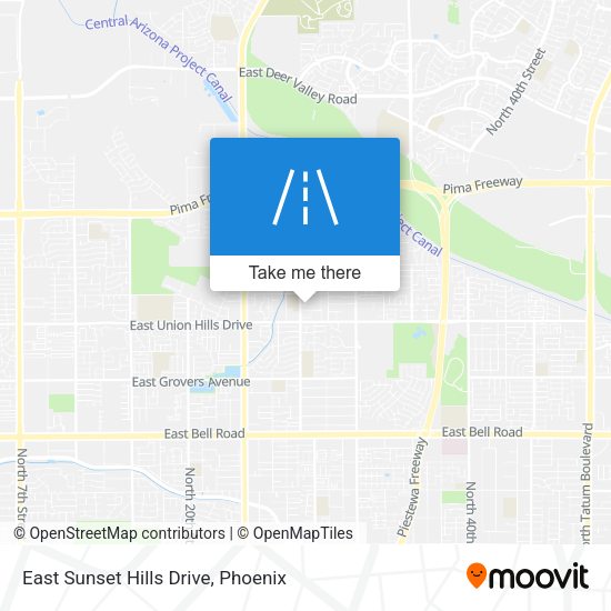 East Sunset Hills Drive map
