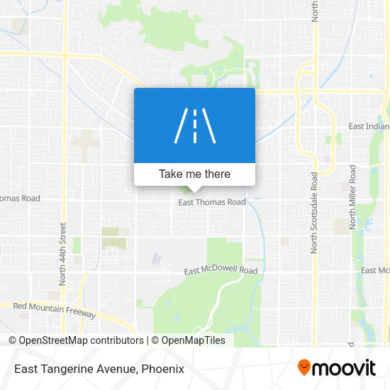 East Tangerine Avenue map