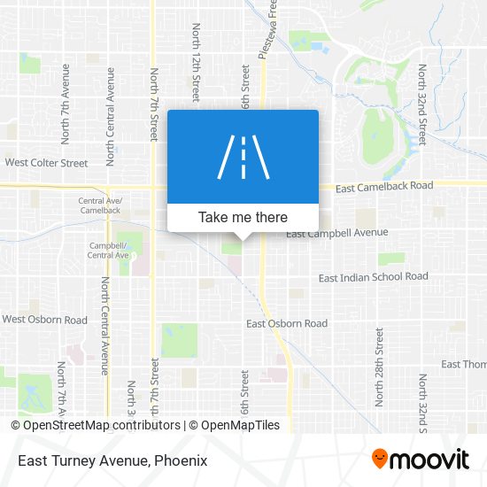 East Turney Avenue map