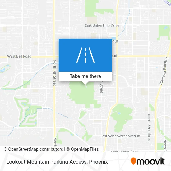 Lookout Mountain Parking Access map