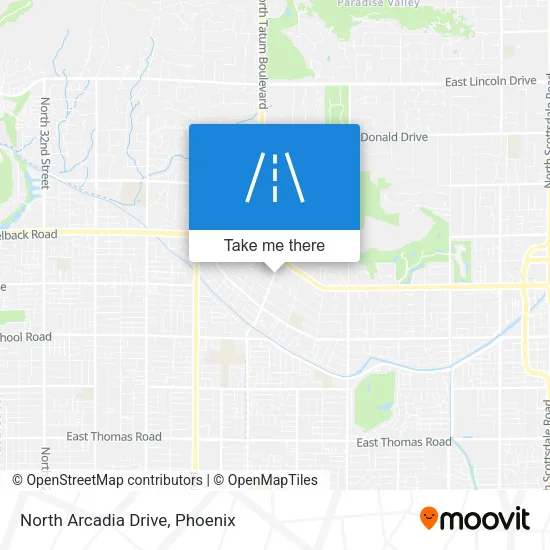 North Arcadia Drive map