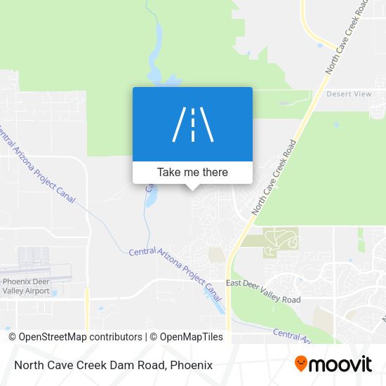 North Cave Creek Dam Road map