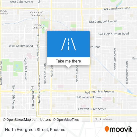 Mapa de North Evergreen Street