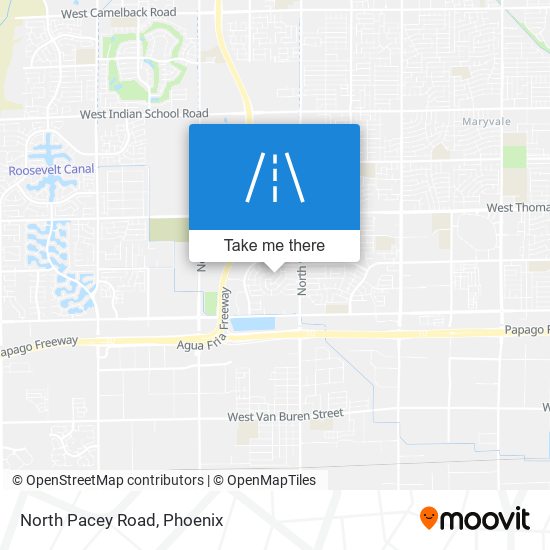 North Pacey Road map