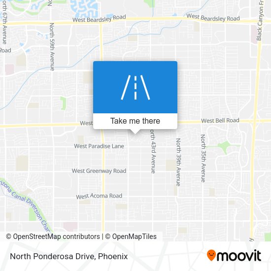 North Ponderosa Drive map