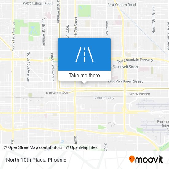 Mapa de North 10th Place