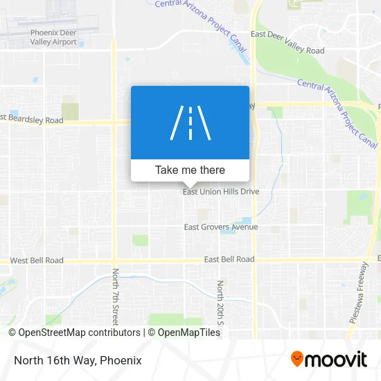 North 16th Way map