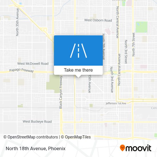 Mapa de North 18th Avenue