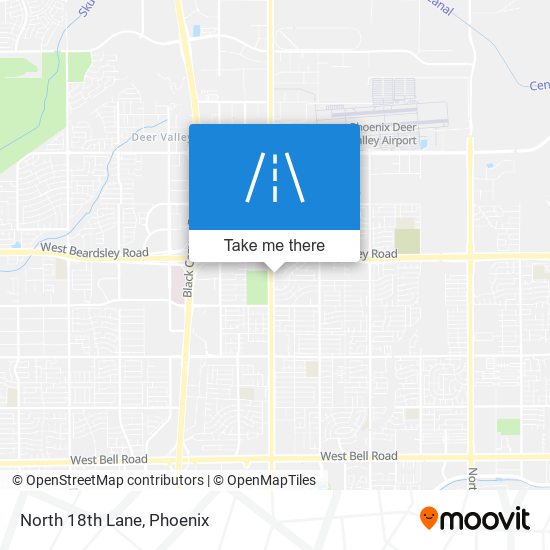 North 18th Lane map