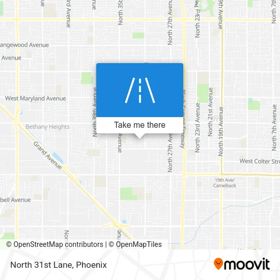 North 31st Lane map