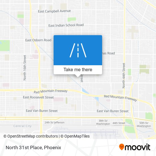 North 31st Place map