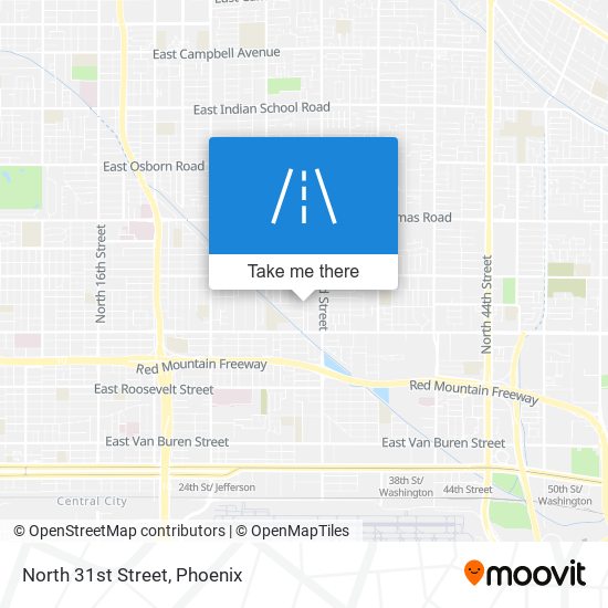 North 31st Street map