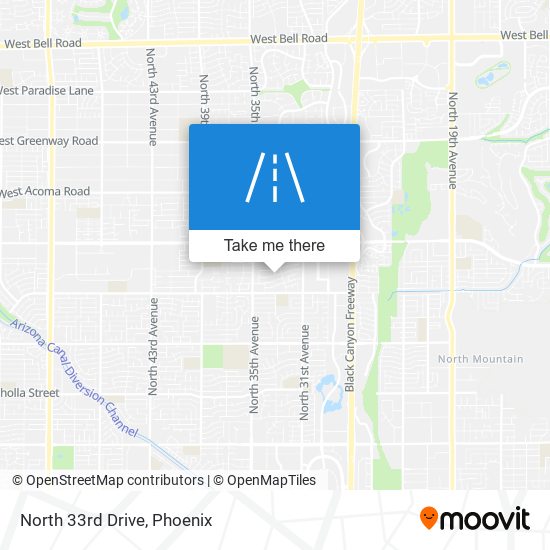 North 33rd Drive map