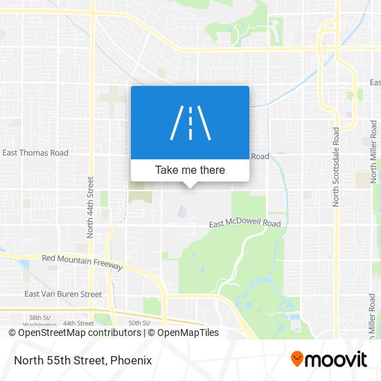 North 55th Street map