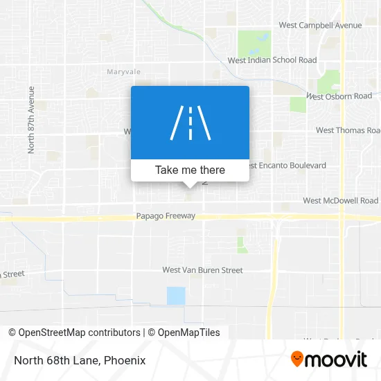 North 68th Lane map