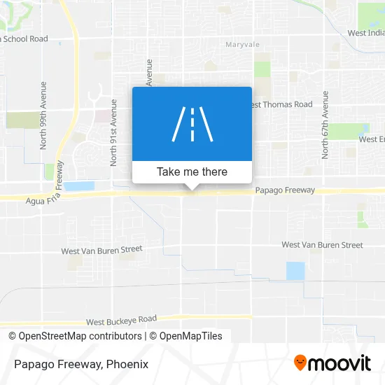 Papago Freeway map