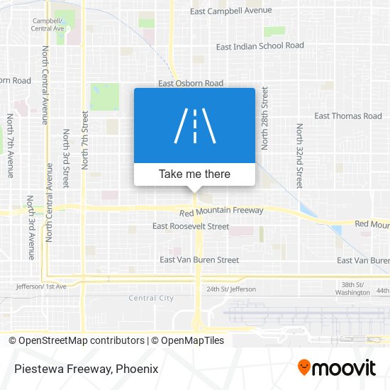 Piestewa Freeway map